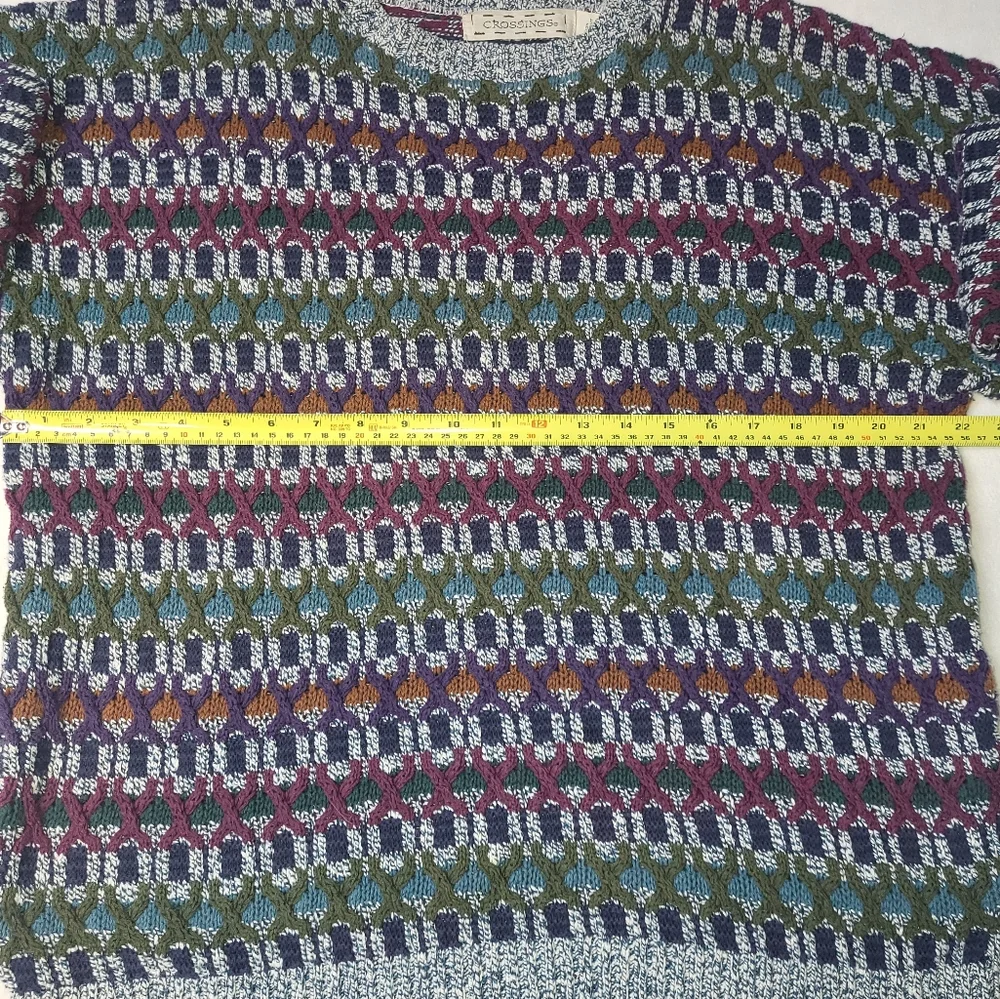 Crossings 90s Vintage Grandpa Sweater Mens Size‎ Large Chunky Texture